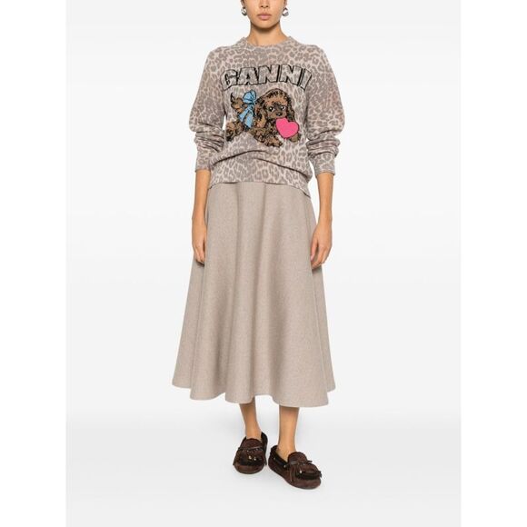 Ganni Women Wool Crewneck Sweater - Picture 4 of 5